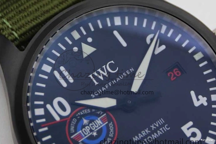 MIROTIME 0304 Packable Mark XVIII ‘TOPGUN SFTI’ Ceramic M+F Best Edition Black Dial on Green Nylon Strap 7048